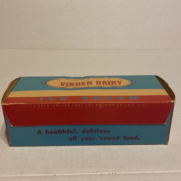 Virden Dairy Accents Vintage Virden Dairy One Quart Ice Cream Box